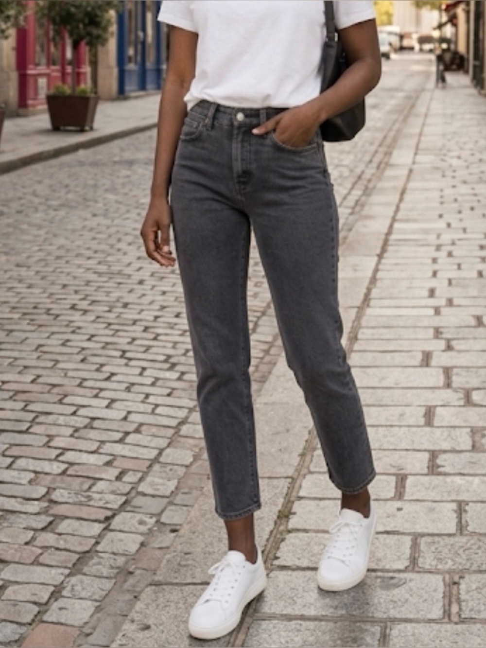 Levi’s Wedgie Straight Jeans Women’s 28 High Rise Grey Button Fly Cropped